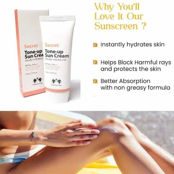 Christian Dean Secret Tone-up Sun Cream SPF50+/PA+++ 70ml - Image 2