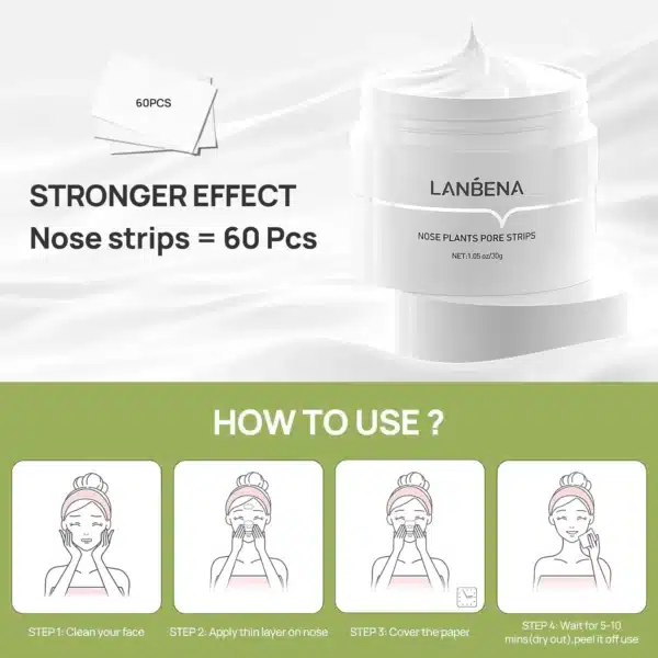 Lanbena Blackheads Removal Nose Plants Pore Strips - Image 4