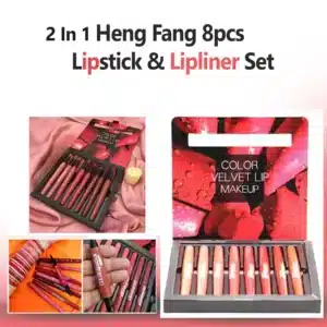 2 In 1 Heng Fang 8pcs Lipstick & Lipliner Set