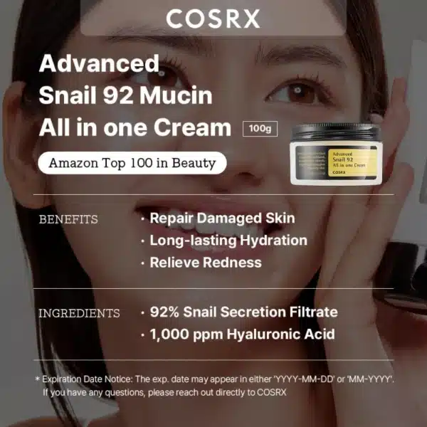 COSRX Advanced Snail 92 All in One Cream 100g - Image 4