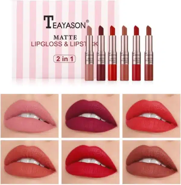 Teayason 2-in-1 Lipstick & Lip Gloss Set (Group-A) - Image 2