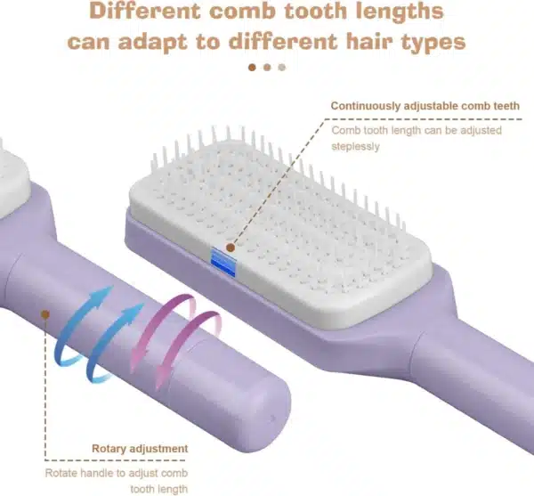 Self-Cleaning Detangling Hair Brush - Image 5