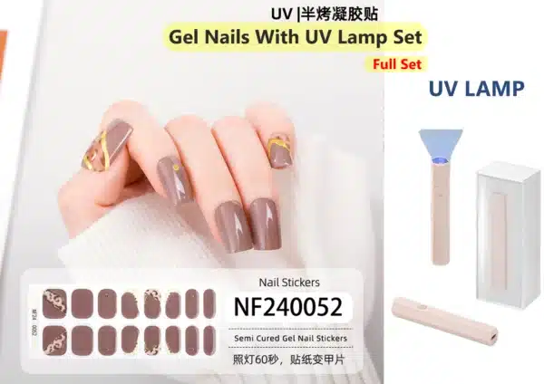(Full-Set) Gel Nail Sticker এবং UV Lamp একসাথে - Image 9