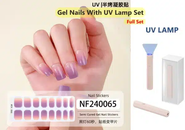 (Full-Set) Gel Nail Sticker এবং UV Lamp একসাথে - Image 10