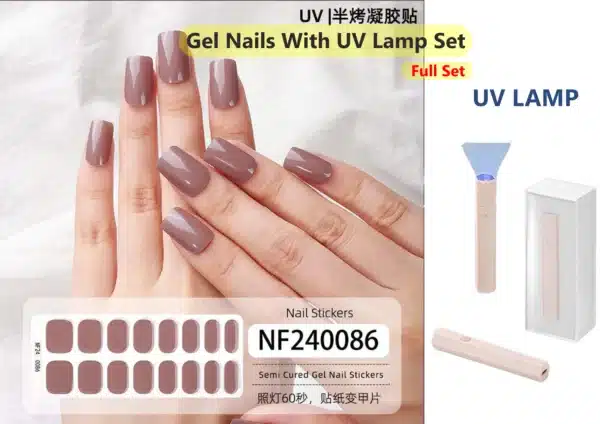(Full-Set) Gel Nail Sticker এবং UV Lamp একসাথে - Image 11