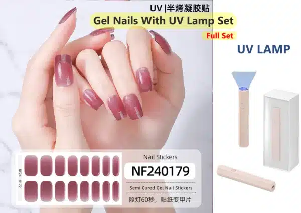 (Full-Set) Gel Nail Sticker এবং UV Lamp একসাথে - Image 5