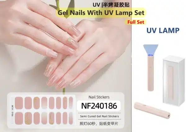 (Full-Set) Gel Nail Sticker এবং UV Lamp একসাথে - Image 6